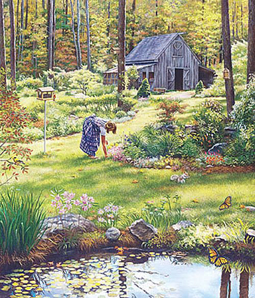 "Backyard Treasures" by Tom Sierak, original pastel