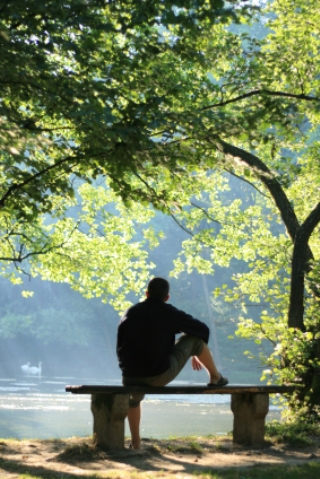 man in park