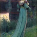 "Reminiscing by the Pond" by Armand Point (French 1861-1932), oil on canvas, 1893