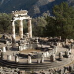 The Tholos of Delphi in Greece, part of the ancient Temple of Athena Pronaia, dates back to 380-370BC
