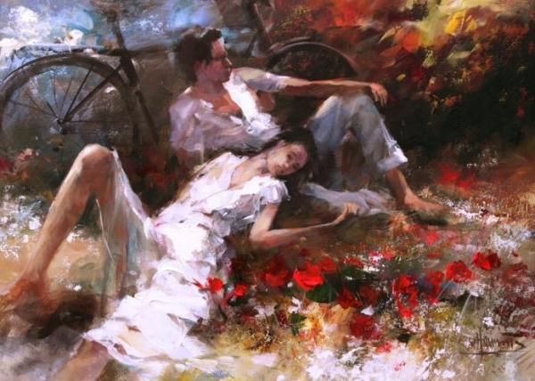 "Couple" by Willem Haenraets, acrylic on canvas, 2011