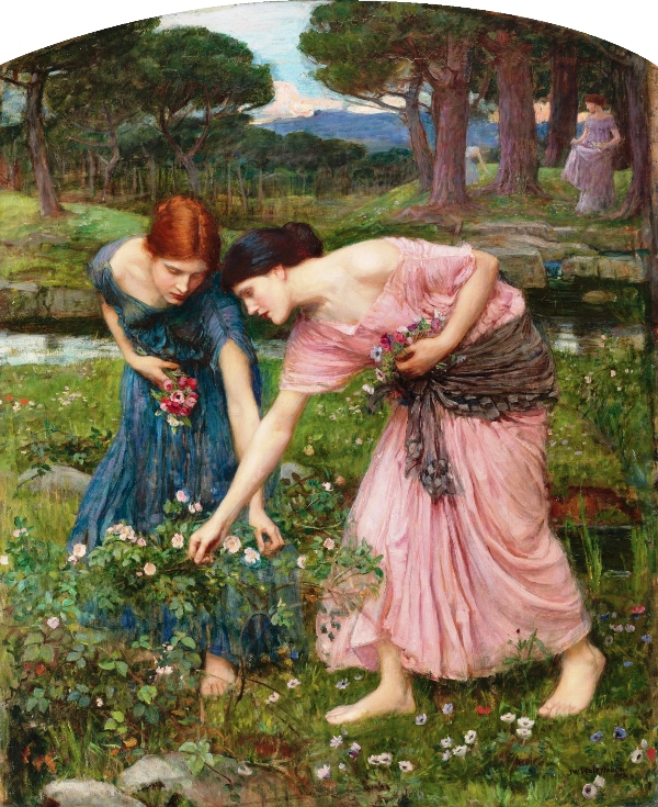 "Gather Ye Rosebuds While Ye May" by John William Waterhouse, 1909