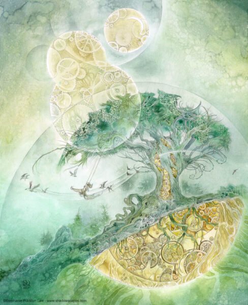 "Inner Workings" by Stephanie Pui-Mun Law, watercolor, 2011