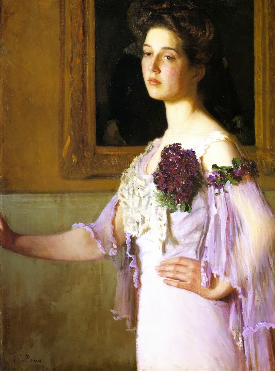 "Lady with the Violet Corsage" by Lilla Cabot Perry, 1903