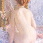 "Reflections (Marcelle)" by Frederick Carl Frieseke, 1909