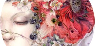 "She Sleeps" by Stephanie Law, watercolor, 2015
