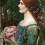 "The Bouquet" (a study) by John William Waterhouse. 1908