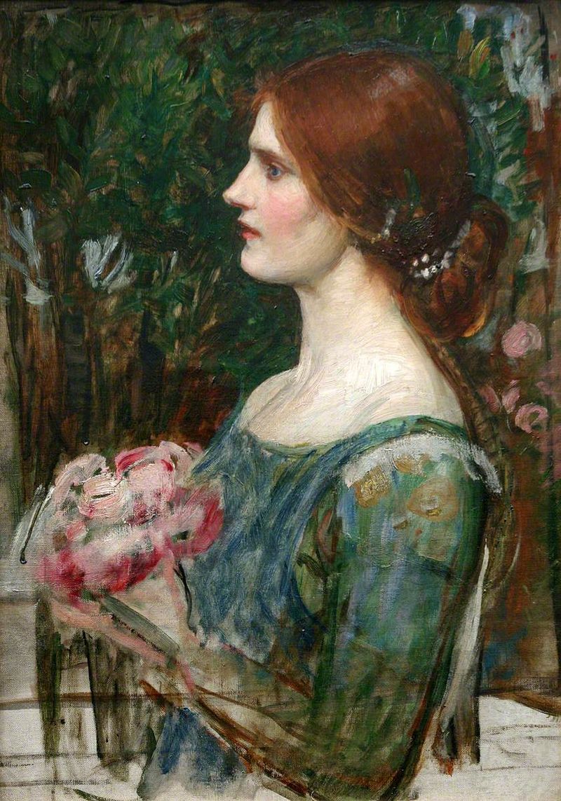 "The Bouquet" (a study) by John William Waterhouse, 1908
