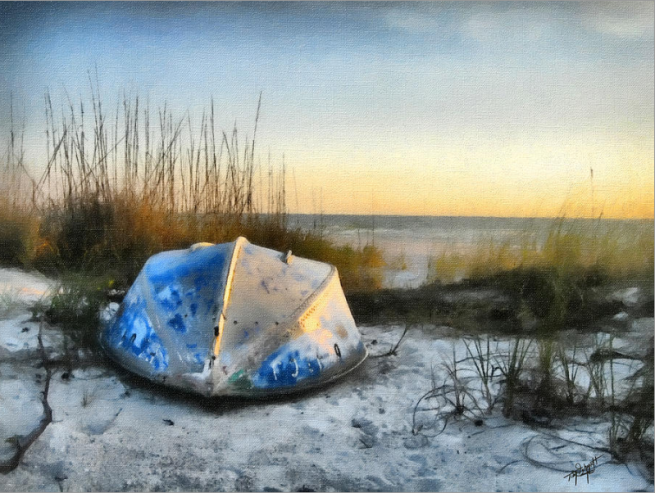 "Lake Michigan Sunset" by Tom Schmidt, oil, 2012