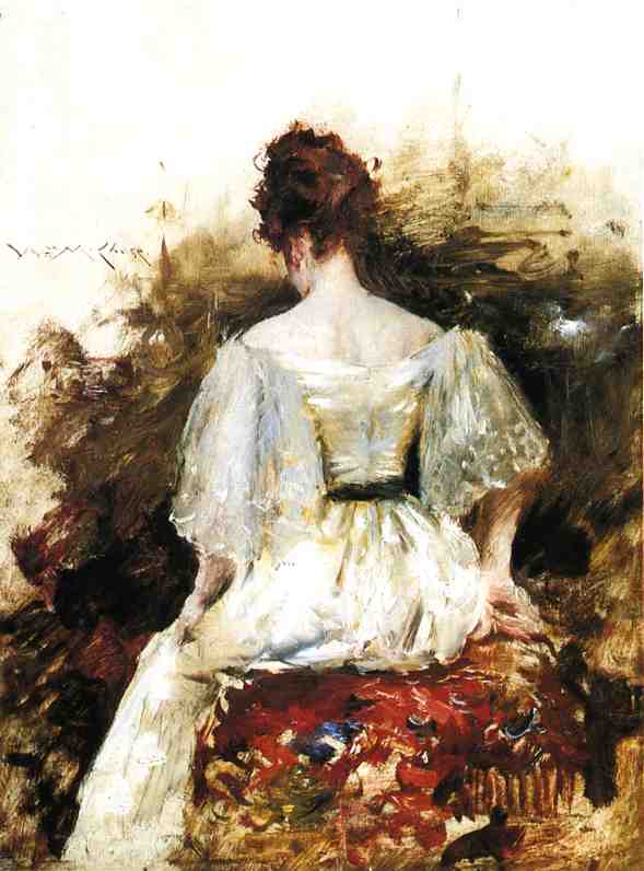 "Woman in White" by William Merritt Chase, c.1888-90