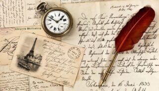 antique feather pen